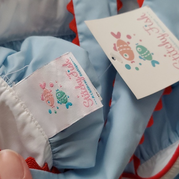 NWT Stitchy Fish Girls Patriotic Embroidered Ice Pop Summer Dress Sz7 - Picture 8 of 9